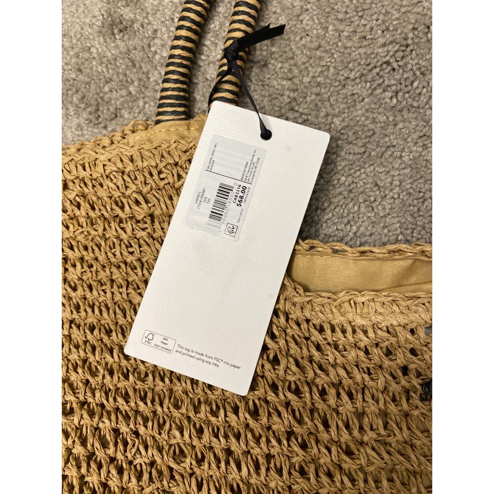New Calia Women's Straw Crochet Tote - Picture 4 of 5